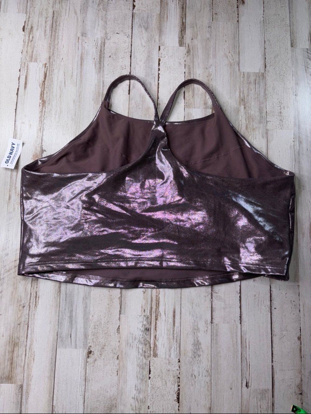 Old Navy Active Powersoft Metallic Cami Tank Top Size 3X NWT - Picture 8 of 13